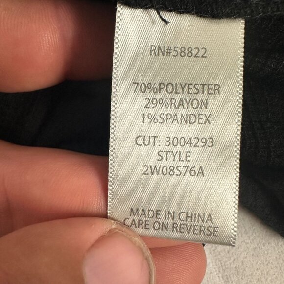 Max Studio Women's Black Cardigan Top With Tie Sleeves Size 1X - Picture 5 of 6